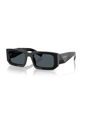 New Prada Men's Sunglasses Black Square Grey Lens Acetate Frame PR 06YS 16K2K1